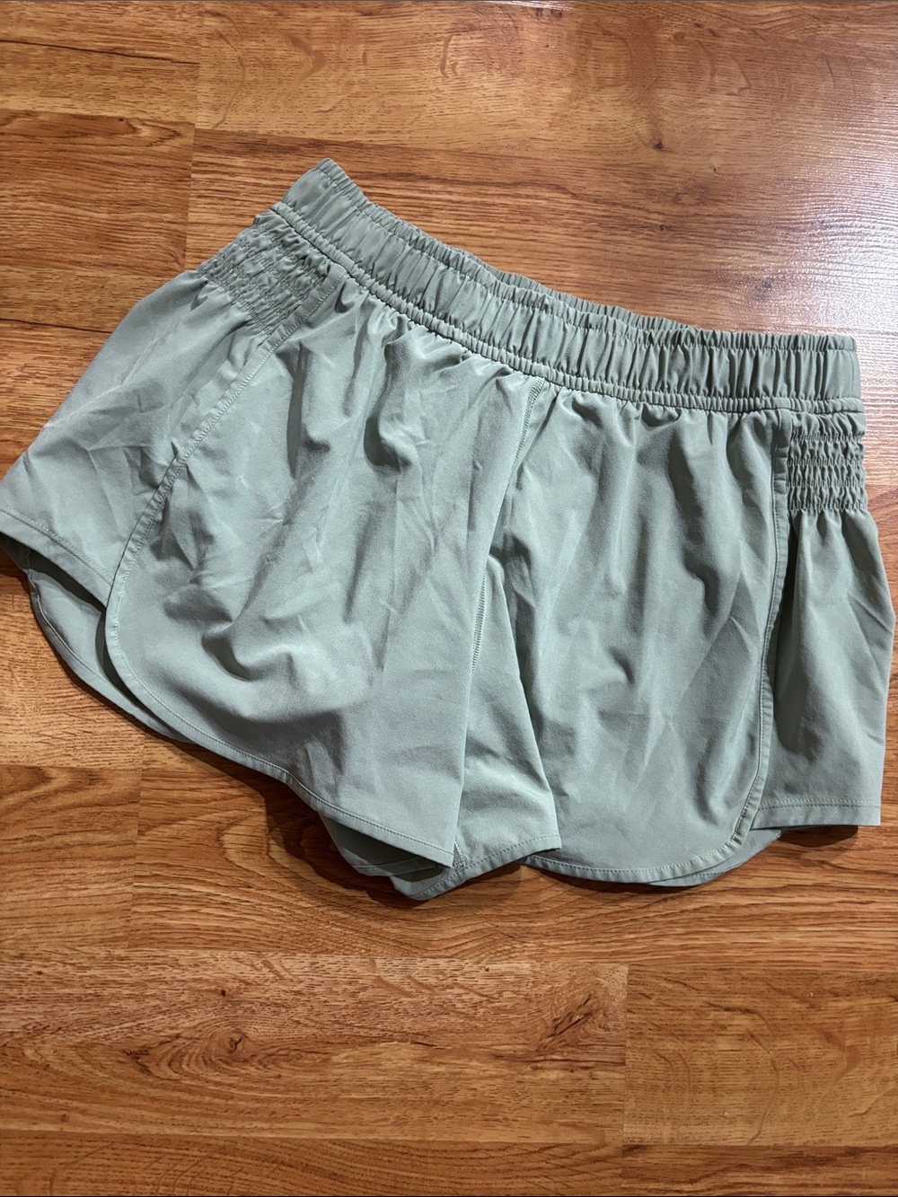 lululemon athletica Light Sage Smocked-Waist Athletic Shorts